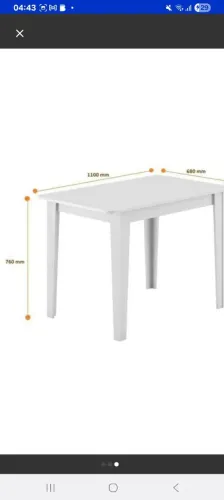 Mesa branca retangular madeira