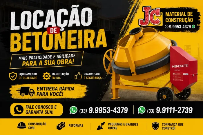 LOCAÇÃO DE BETONEIRA