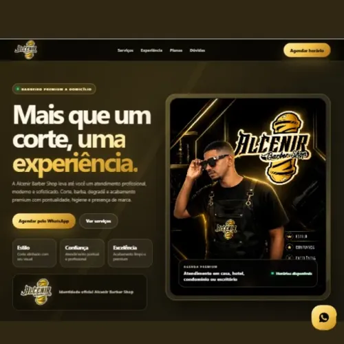 Site Profissional para Barbeiro | Visual Premium + WhatsApp para Agendamentos
