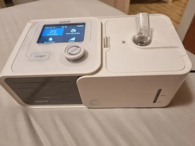 CPAP Automático Yuwell YH-560 + Máscara Philips DreamWear - Apenas 255h de uso