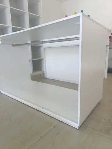 Balcão Reto para Loja ou Escritório - MDF Branco