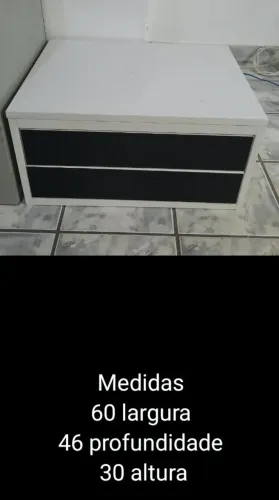 Gaveteiro de 2 gavetas MDF