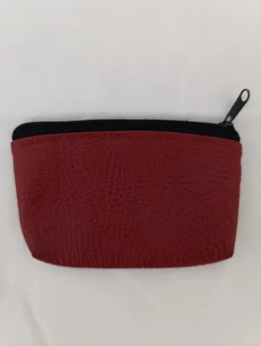 Porta-níquel/moeda retangular vermelho