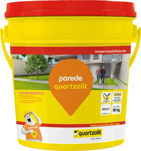 Impermeabilizante banco para parede, 18 kg, QUARTZOLIT 