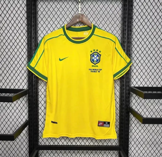 Camisa Seleção Brasileira 1998 Retrô - Amarela