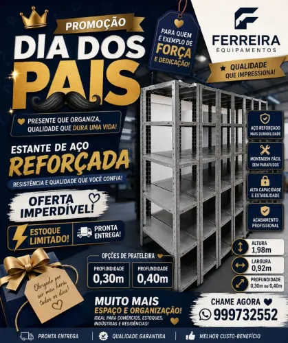 Estante de aço novas 6 bandejas varios tamanhos atend wattsapp