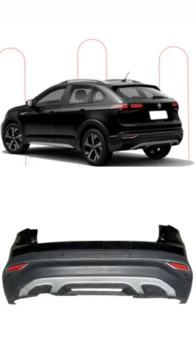 Pára-choque Traseiro Volkswagen Nivus 2021 Original 
