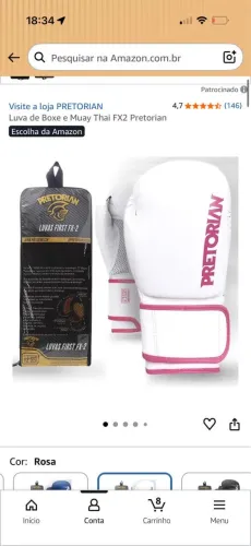 Luva Boxe Muay Thai