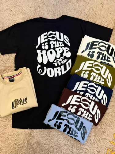 Camiseta Gospel Cristã Jesus Hope Of The World Atrius 