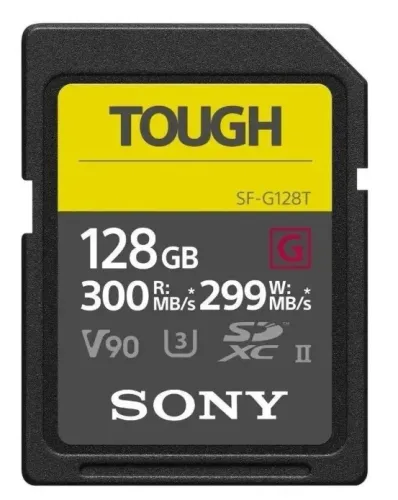 Cartão Sony SDXC TOUGH-G série 128GB V90 UHS-II SF-128T