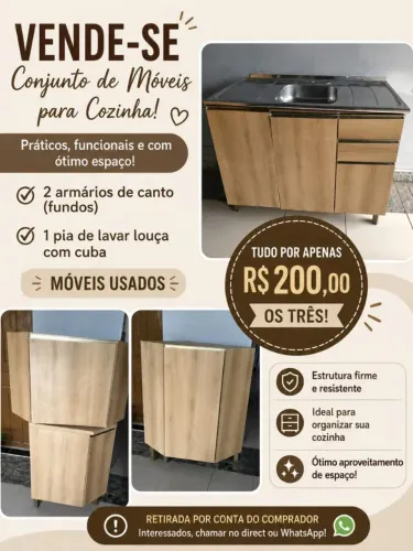 Vendo balcão de cozinha e pia