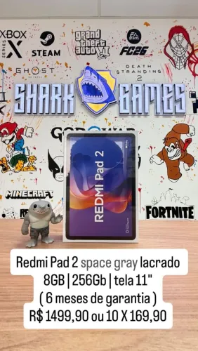 REDMI PAD 2 lacrado 8GB | 256GB | tela 11" SILVER