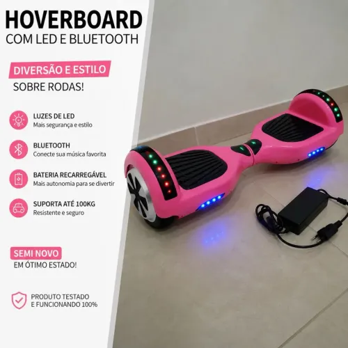 Hoverboard com Pouco Uso e Funcionando Perfeitamente+2 carregadores