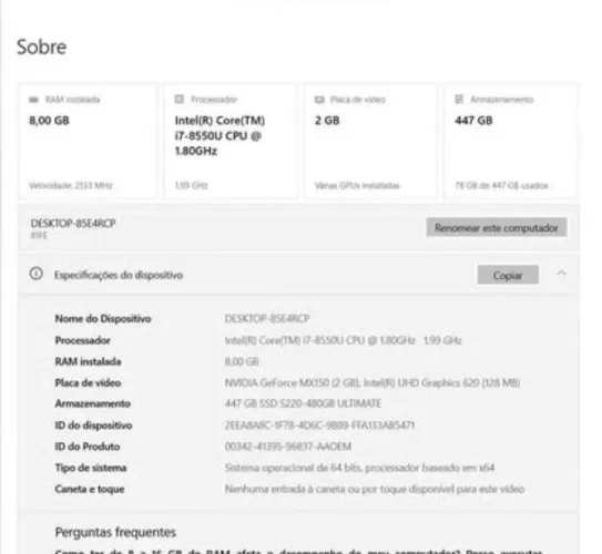 ? Notebook Lenovo IdeaPad 330 (81FE) - i7 + SSD + Placa de Vídeo Dedicada