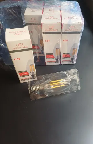 Kit 9 lâmpadas de filamento vela led