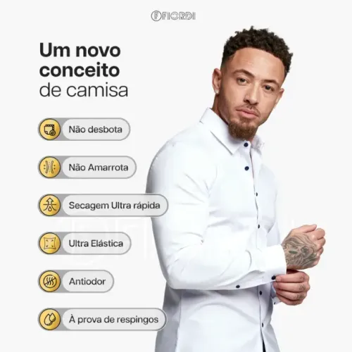 Camisa Social Tecnológica Ultra Tech Tamanho M