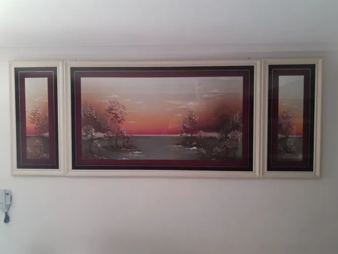 Quadro de sala - Grande - Tríptico <br>Paisagem decorativa