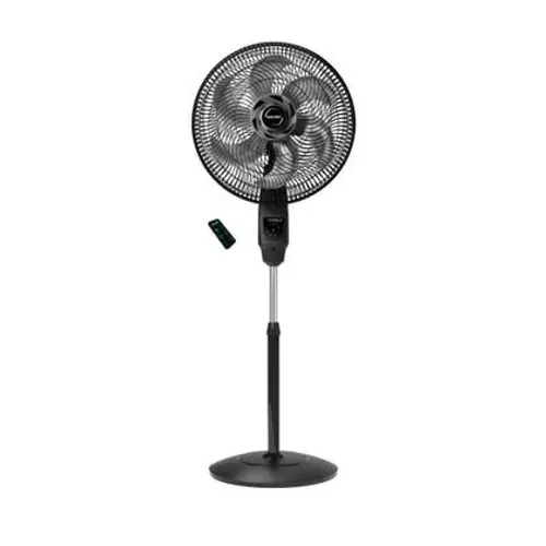 Ventilador coluna mallory chronos 40cm diâmetro com controle preto/ouro