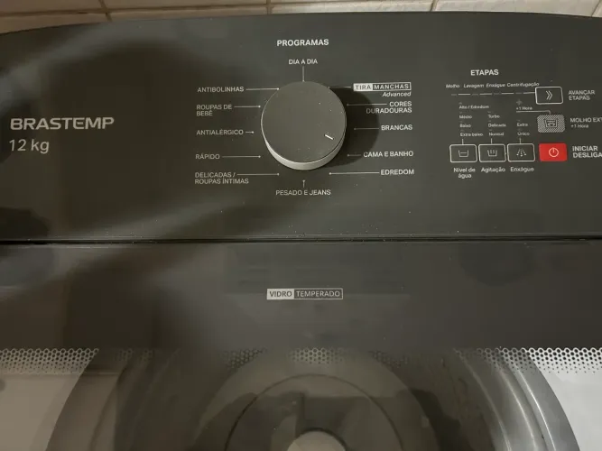 Máquina de Lavar Brastemp 12kg - Vidro Temperado - Ótimo Estado