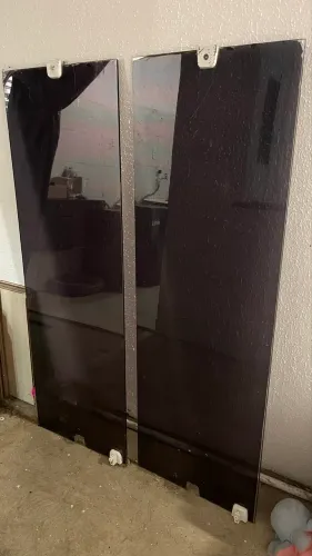 Duas Folhas de Vidro Temperado Fumê para Janela (Com Ferragens de Giro)