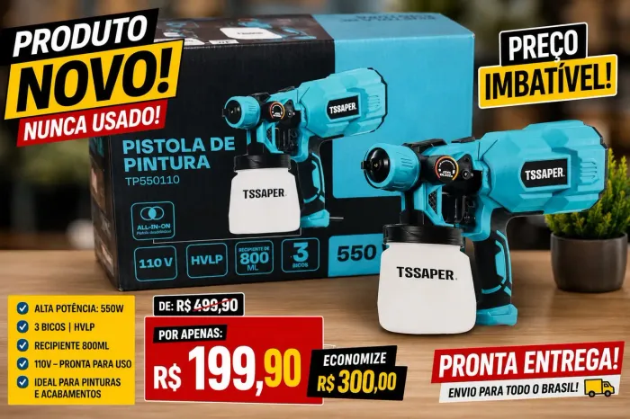 Pistola pra pintura nova na caixa lacrada