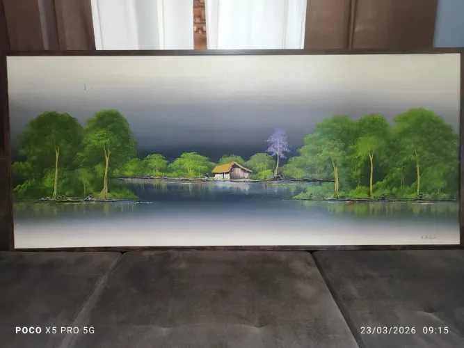Quadro da árvore roxa 