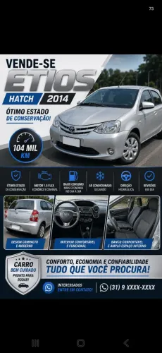 Toyota Etios XS 1.5 Flex 16V 5P Mec. 2014