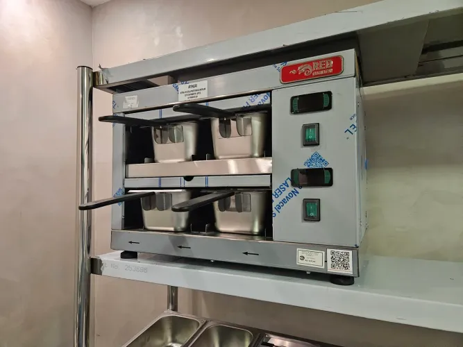 conservador de proteínas de inox 4 cubas - a pronta entrega 