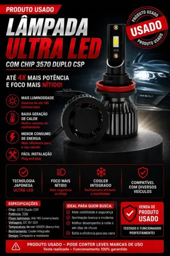 Lâmpada LED  HB3 ASX 70W 10.000 Lumens (6000k)