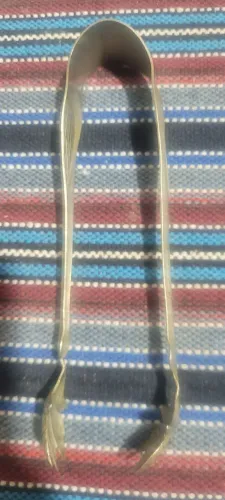 Antigo Pegador De Gelo E Açúcar Garra De Prata / Alpaca Vintage