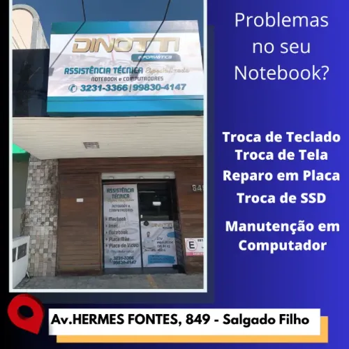 Manutenção Notebooks e Macbook em Aracaju
