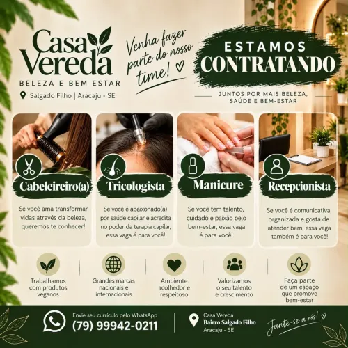 Cabeleireiro, Manicure, Colorista e Terapeuta Capilar 