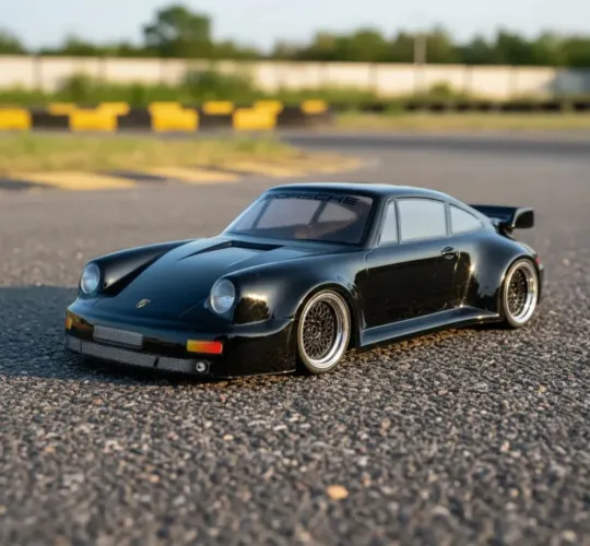 Porsche Preto - Bolha para Automodelo 1:10