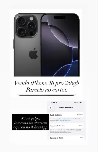 iPhone 16 pro 256gb preto