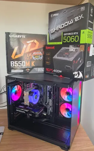 Pc gamer RTX 5060 Ryzen 75700x NOVO entrego