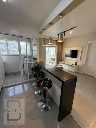 Apartamento com 1 dormitório para alugar, 52 m² por R$ 4.700/mês - Brooklin - São Paulo/SP
