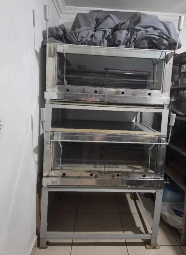 Forno a Gás Inox Roma Venâncio - 95x95 - Duplo - Prata