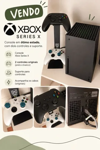 Vendo Xbox Series X 1TB, usado, em ótimo estado de conservação.