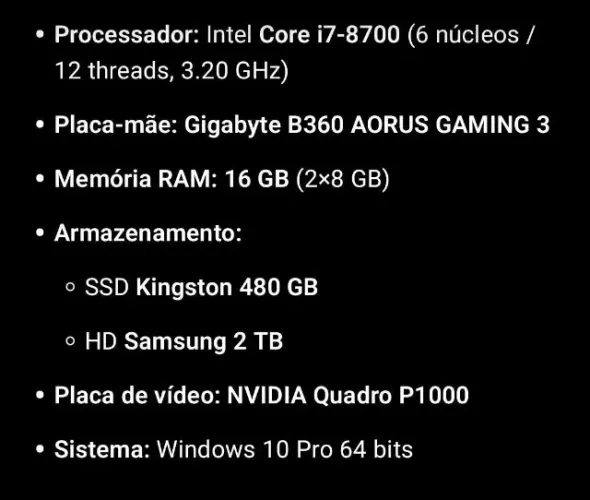 Computador completo