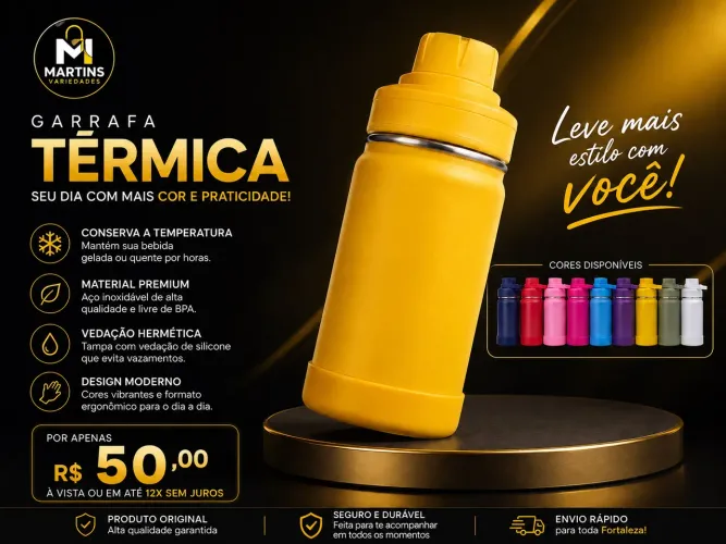 Garrafa Térmica 350 ml Com Gravação