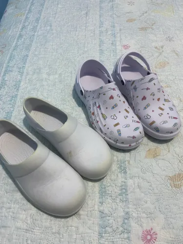 Sapato hospitalar, enfermagem branco