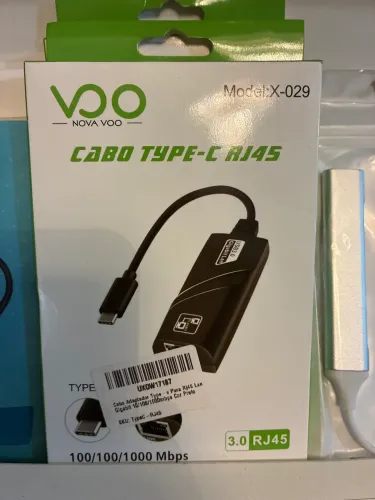 Adaptador rede usb-c 3.0 para RJ45 gigabit 