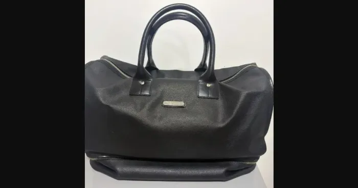 Duffle Bag Polo Ralph Lauren Couro Preta