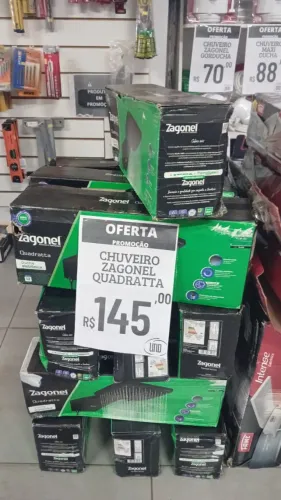 CHUVEIRO ZAGONEL QUADRATTA ( DETALHES NA CAIXA) PRODUTO NOVO