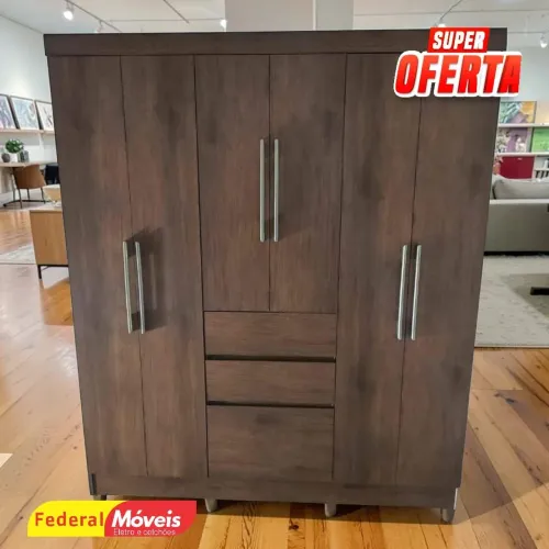 Guarda Roupa Casal 7P 2G Oferta da Semana na Federal Móveis - Solicitar Catálogo