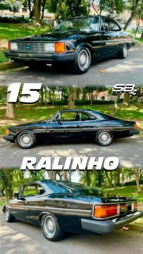 Rodas Chevrolet Opala Comodoro Ralinho preta com diamantado 5x114 novas