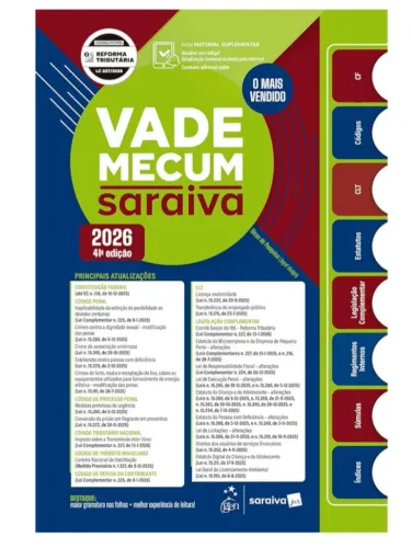 Vende-se Vade Mecum 2026 Novo Saraiva