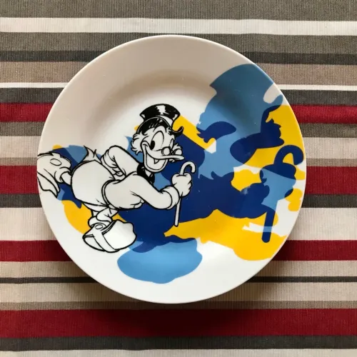 prato de sobremesa de porcelana disney tio patinhas