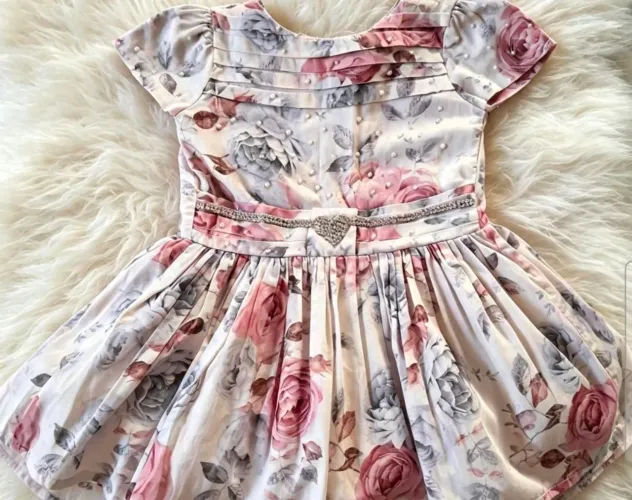 Vestido infantil veste ate 2 anos rodadinho