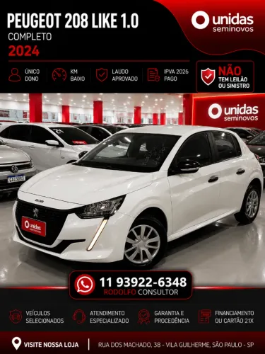Peugeot 208 Like 1.0 Flex 6V 5P Mec. 2024
